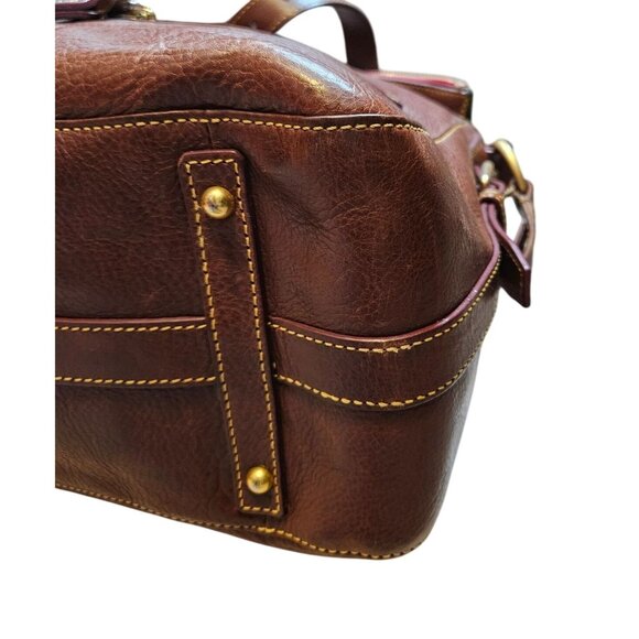 Dooney & Bourke Zip Sac Chestnut Leather Crossbody Shoulder Bag With Tassel Acce - Picture 5 of 16